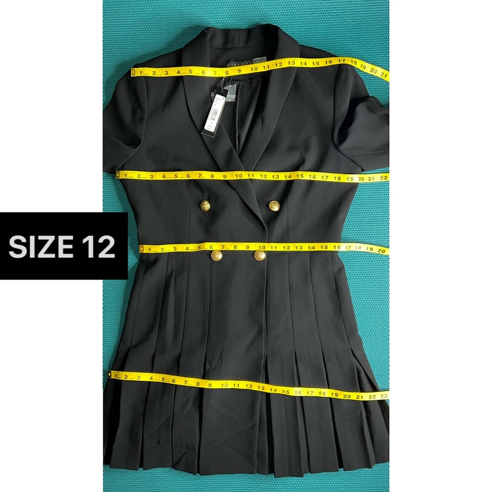 Alice + Olivia Kyrie Black Tuxedo Mini Dress - Picture 12 of 16